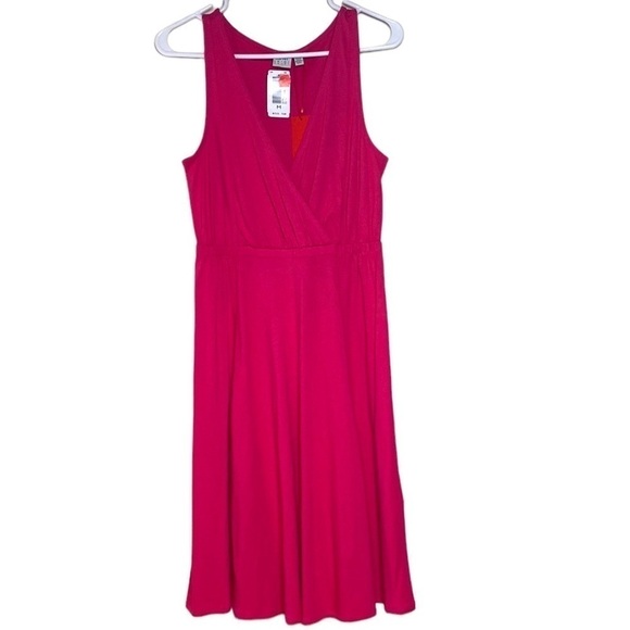 Esprit Women's Casual V Neck Sundress Aline Sleeveless Summer Midi Dress Medium - Picture 4 of 13